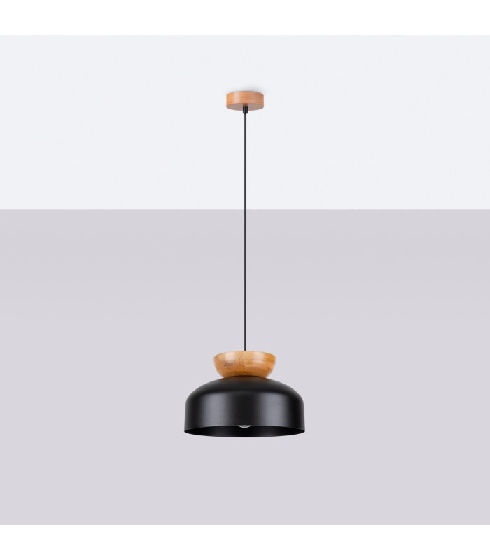 Marion Dome Pendant Ceiling Light Black-3