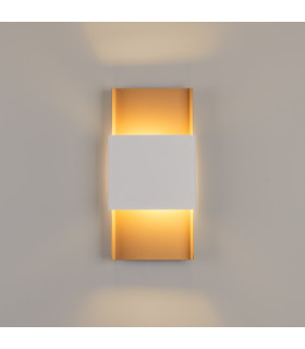 Durlin Flush Wall Lamp Gold White-2