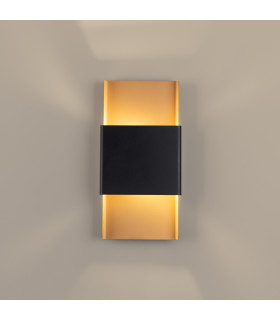 Durlin Flush Wall Lamp Gold Black-2