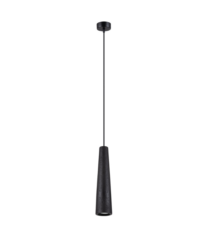 Electra Slim Pendant Ceiling Light Black Concrete-1