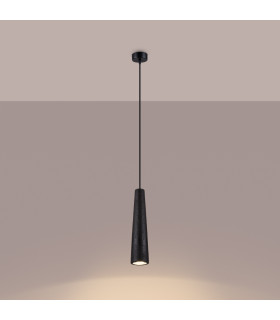 Electra Slim Pendant Ceiling Light Black Concrete-2