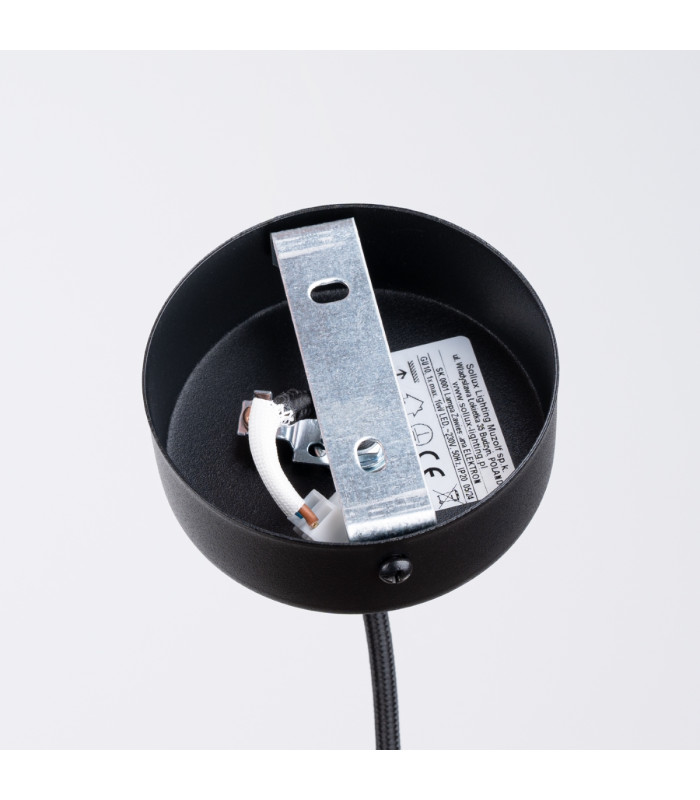 Electra Slim Pendant Ceiling Light Black Concrete-4