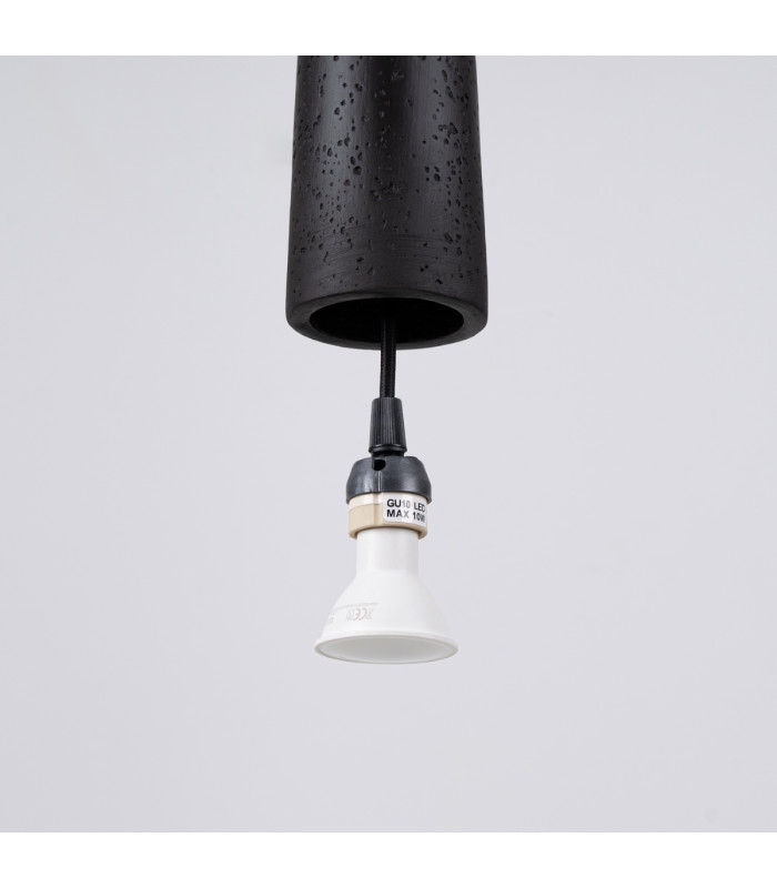 Electra Slim Pendant Ceiling Light Black Concrete-5