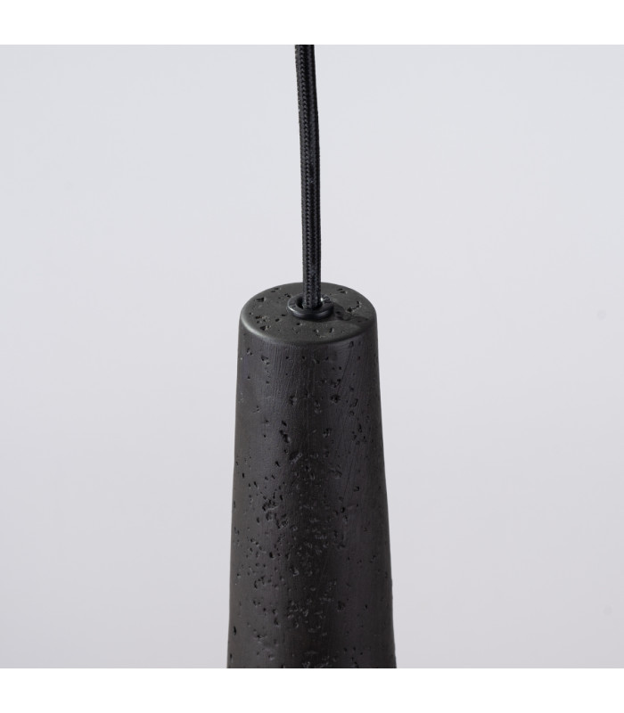 Electra Slim Pendant Ceiling Light Black Concrete-7