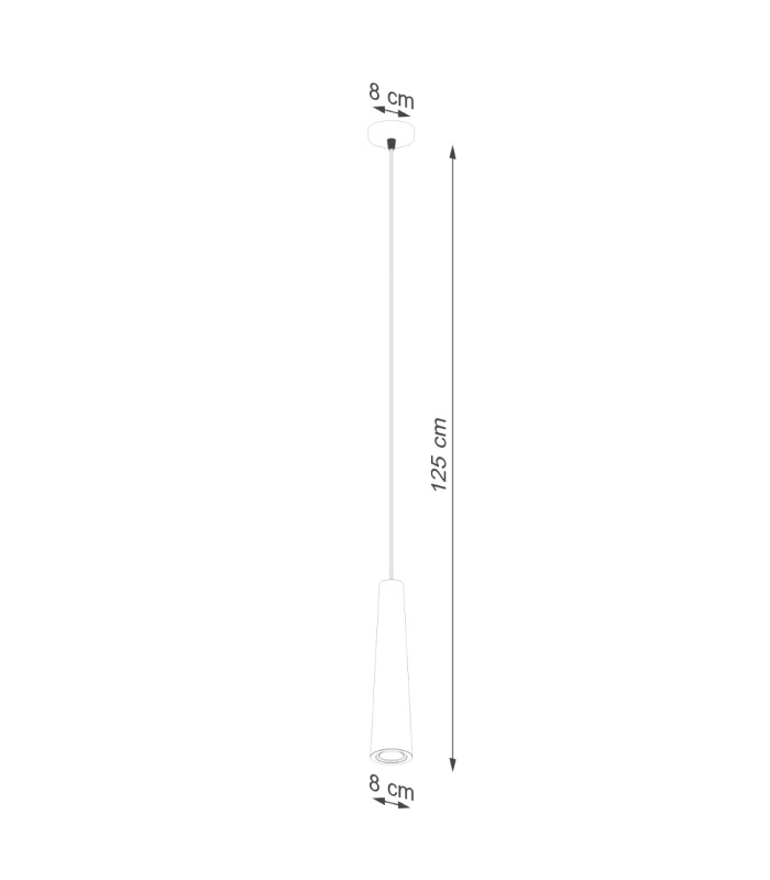 Electra Slim Pendant Ceiling Light Black Concrete-12