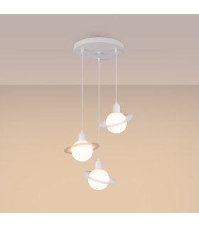 Hyperion Decorative 3 Light Cluster Pendant Ceiling Light White-1