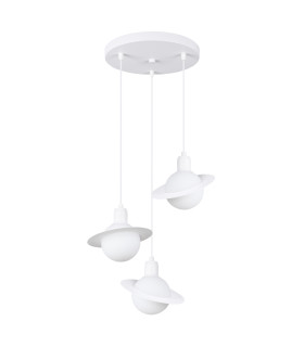 Hyperion Decorative 3 Light Cluster Pendant Ceiling Light White-2