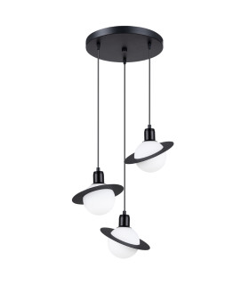 Hyperion Decorative 3 Light Cluster Pendant Ceiling Light Black-2