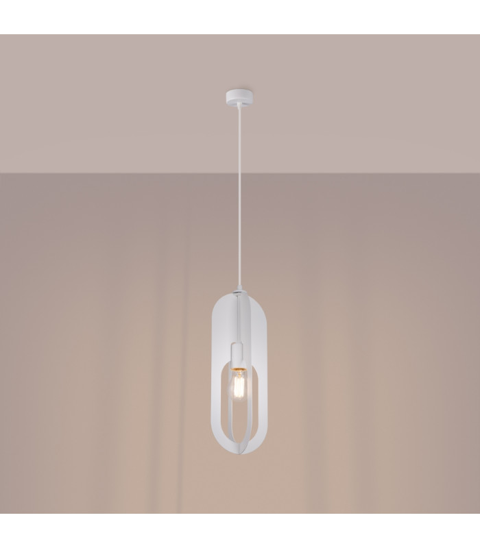 Nicus Wire Frame Pendant Ceiling Light White-1