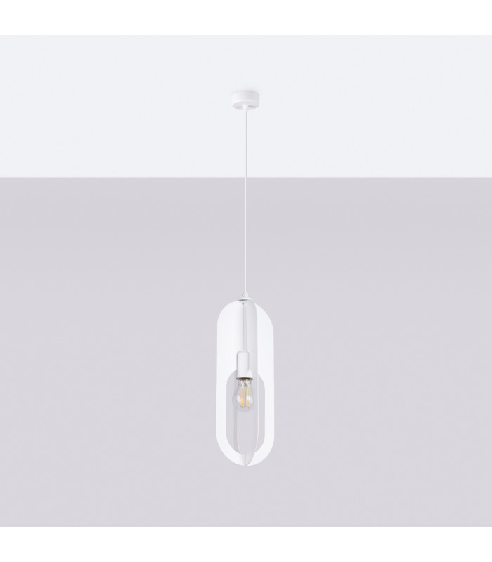 Nicus Wire Frame Pendant Ceiling Light White-3