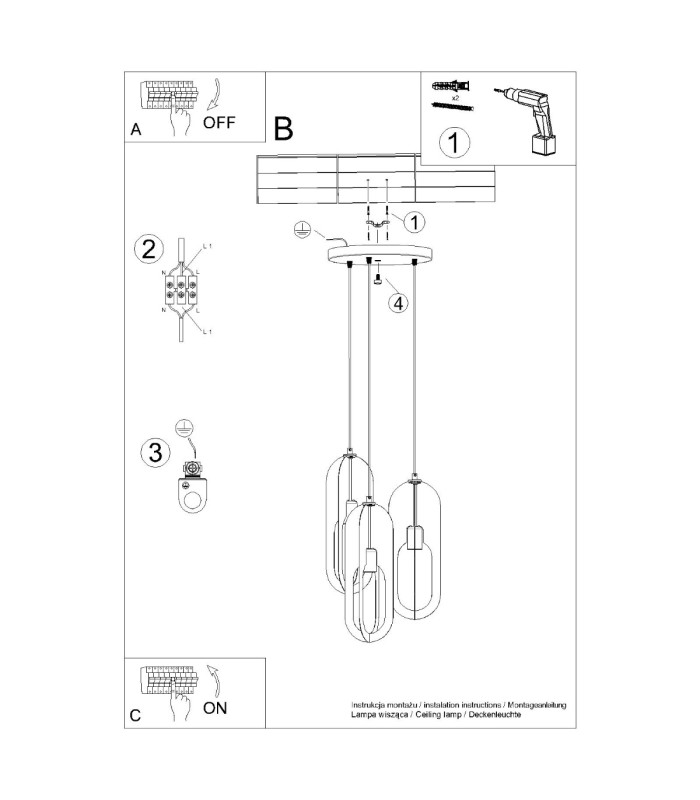Nicus Cluster Pendant Ceiling Light White-14