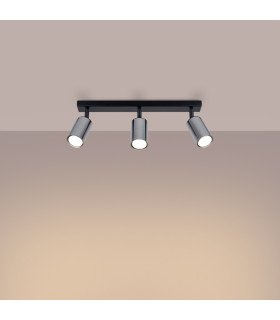 Winx 3 Light Ceiling Spotlight Bar Black Chrome-2