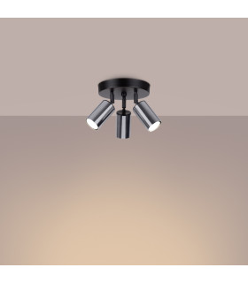 Winx 3 Light Ceiling Spotlight Clusters Black Chrome-2