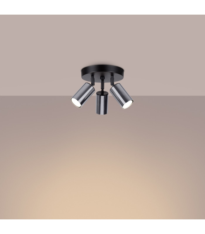 Winx 3 Light Ceiling Spotlight Clusters Black Chrome-2