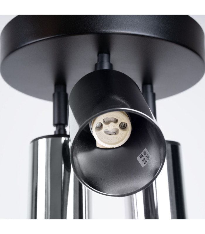 Winx 3 Light Ceiling Spotlight Clusters Black Chrome-5