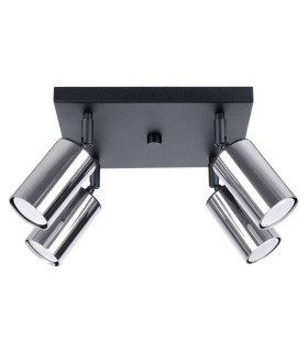 Winx 4 Light Ceiling Spotlight Clusters Black Chrome-1