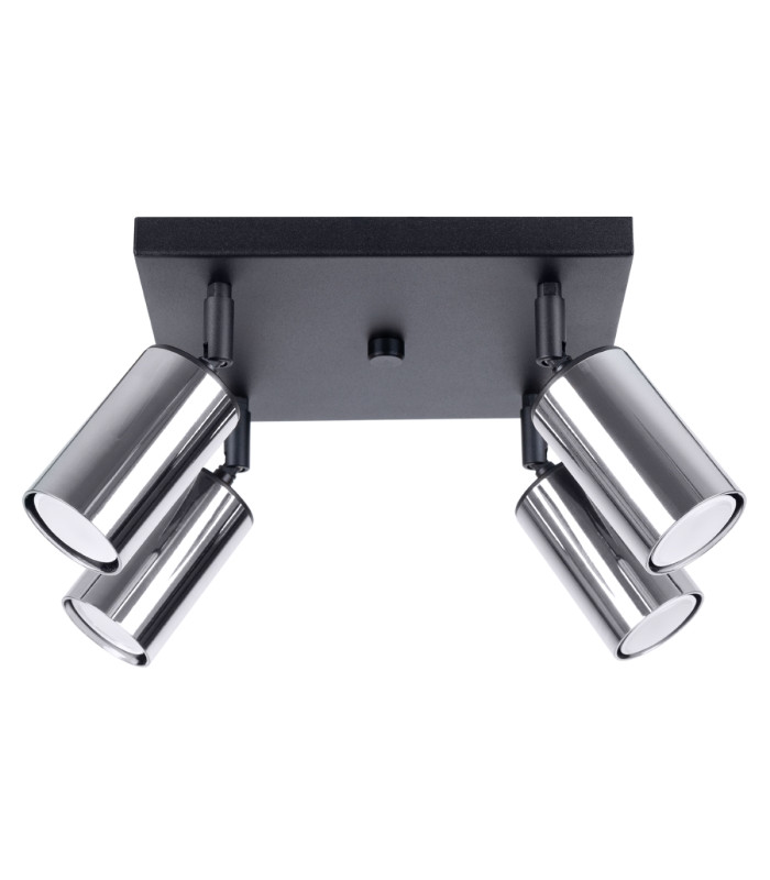 Winx 4 Light Ceiling Spotlight Clusters Black Chrome-1