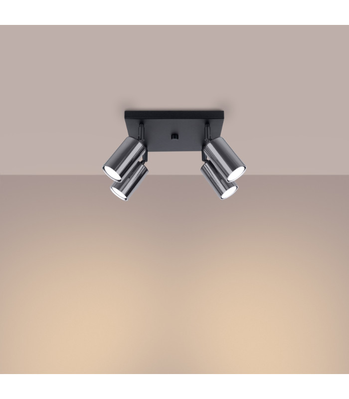 Winx 4 Light Ceiling Spotlight Clusters Black Chrome-2