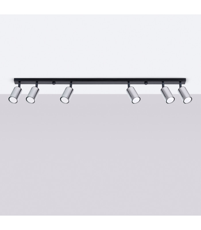 Winx 6 Light Ceiling Spotlight Bar Black Chrome-3