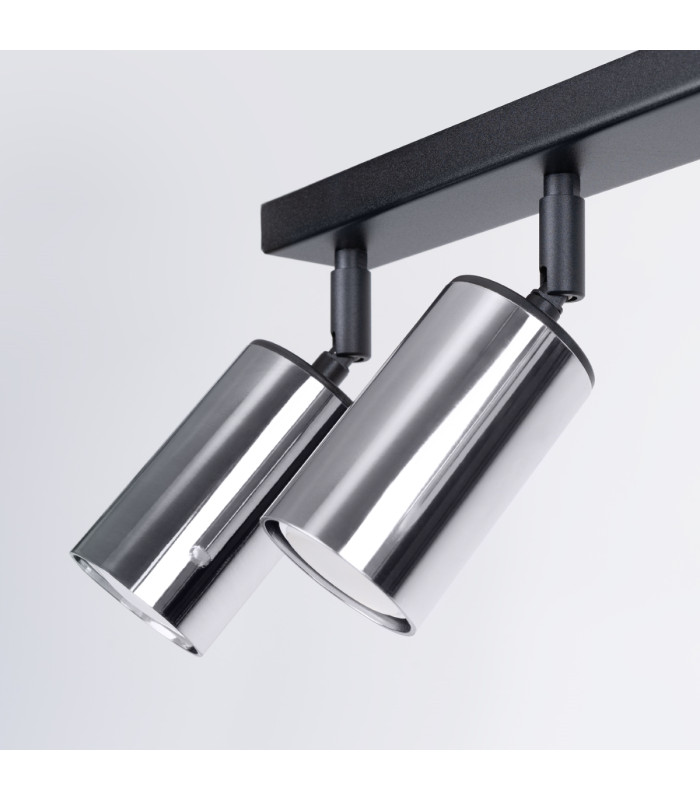 Winx 6 Light Ceiling Spotlight Bar Black Chrome-6