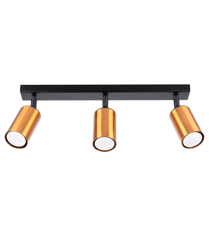 Winx 3 Light Ceiling Spotlight Bar Black Copper-1