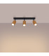 Winx 3 Light Ceiling Spotlight Bar Black Copper-2