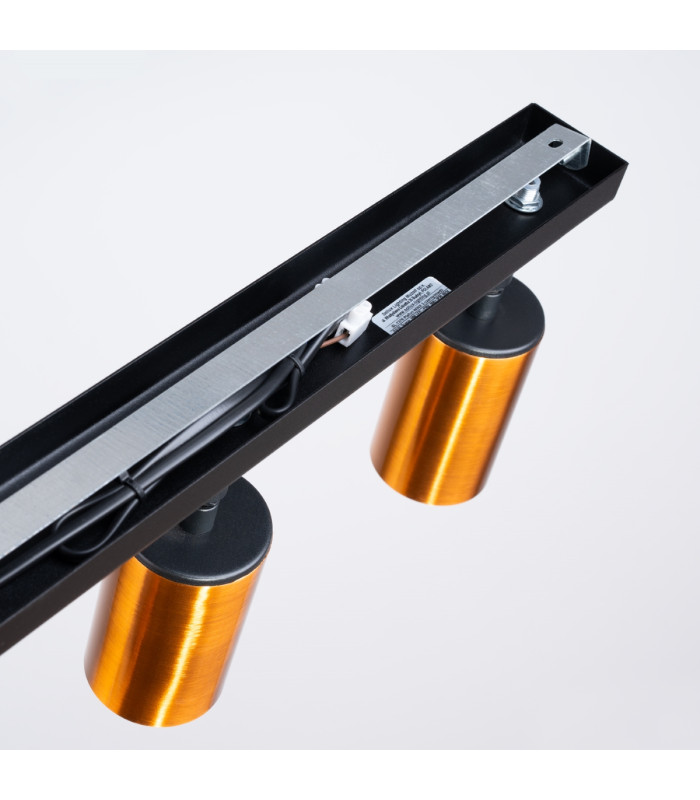 Winx 3 Light Ceiling Spotlight Bar Black Copper-4