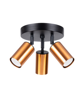 Winx 3 Light Ceiling Spotlight Clusters Black Copper-1