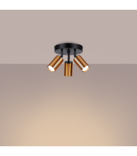 Winx 3 Light Ceiling Spotlight Clusters Black Copper-2