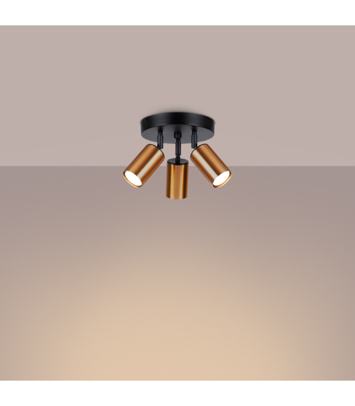 Winx 3 Light Ceiling Spotlight Clusters Black Copper-2