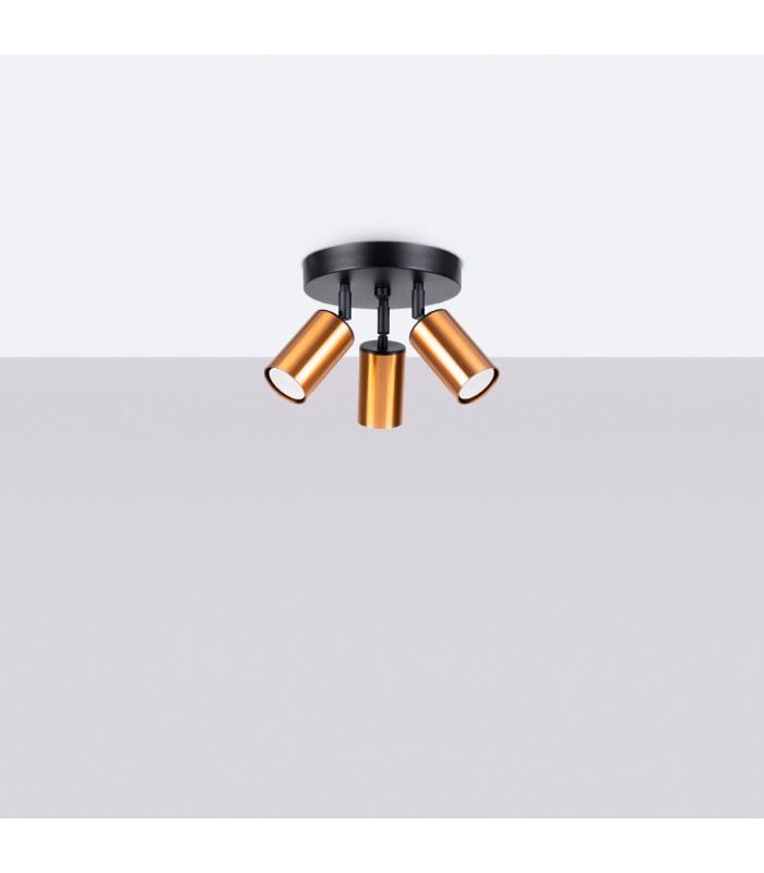 Winx 3 Light Ceiling Spotlight Clusters Black Copper-3