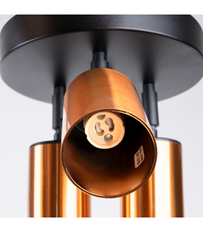 Winx 3 Light Ceiling Spotlight Clusters Black Copper-5