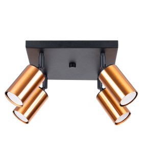 Winx 4 Light Ceiling Spotlight Clusters Black Copper-1