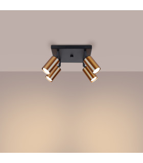 Winx 4 Light Ceiling Spotlight Clusters Black Copper-2
