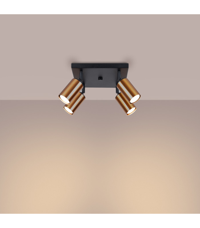 Winx 4 Light Ceiling Spotlight Clusters Black Copper-2