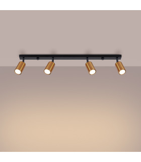Winx 4 Light Ceiling Spotlight Bar Black Copper-2