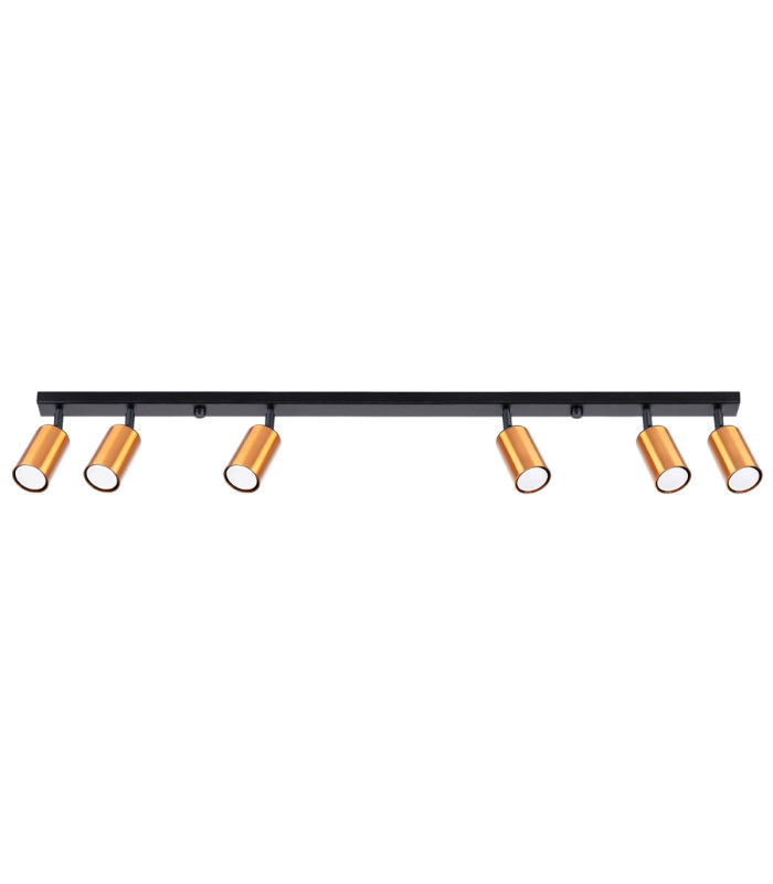 Winx 6 Light Ceiling Spotlight Bar Black Copper-1