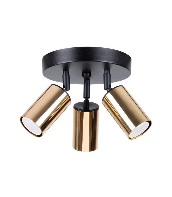 Winx 3 Light Ceiling Spotlight Clusters Black Gold-1