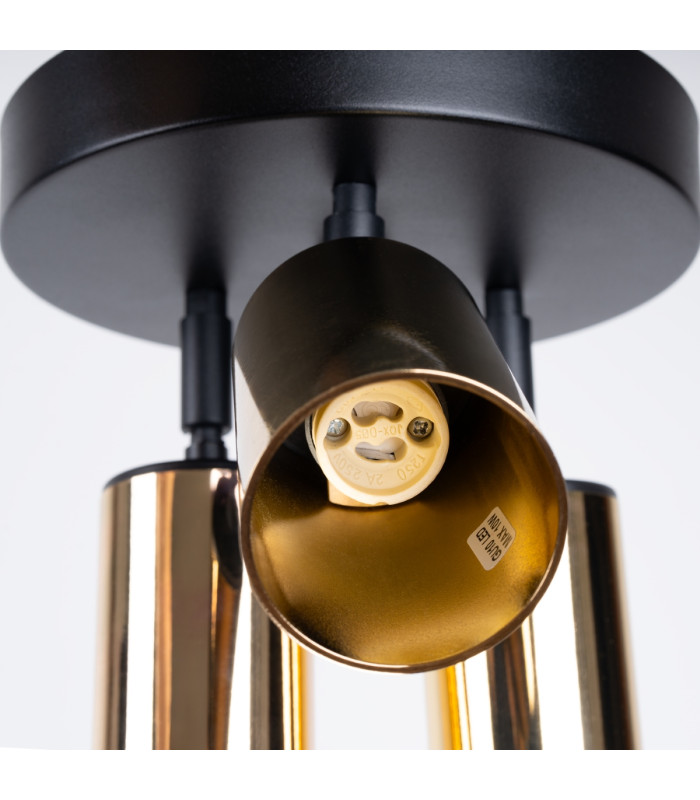 Winx 3 Light Ceiling Spotlight Clusters Black Gold-5