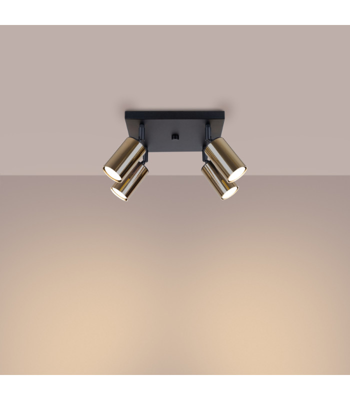 Winx 4 Light Ceiling Spotlight Clusters Black Gold-2