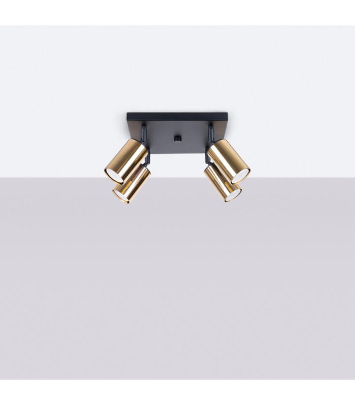 Winx 4 Light Ceiling Spotlight Clusters Black Gold-3