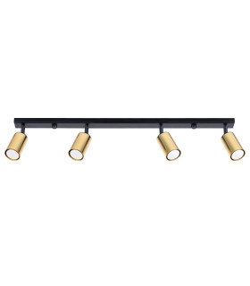 Winx 4 Light Ceiling Spotlight Bar Black Gold-1