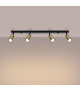 Winx 4 Light Ceiling Spotlight Bar Black Gold-2