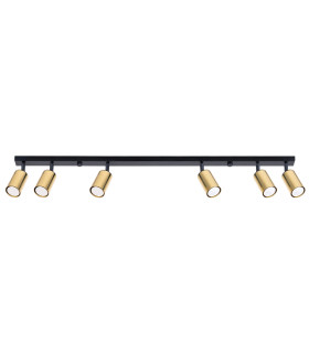 Winx 6 Light Ceiling Spotlight Bar Black Gold-1
