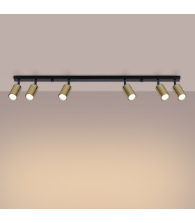 Winx 6 Light Ceiling Spotlight Bar Black Gold-2