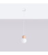 Pekka Globe Pendant Ceiling Light White Natural Wood-3