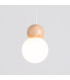 Pekka Globe Pendant Ceiling Light White Natural Wood-8