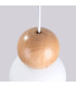 Pekka Globe Pendant Ceiling Light White Natural Wood-9