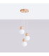 Pekka Cluster Pendant Ceiling Light White Natural Wood-3