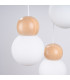 Pekka Cluster Pendant Ceiling Light White Natural Wood-7
